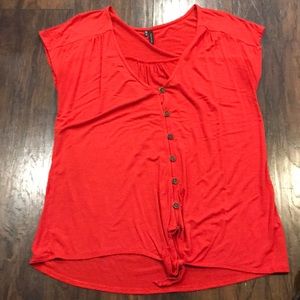 Maurices orange button up size M